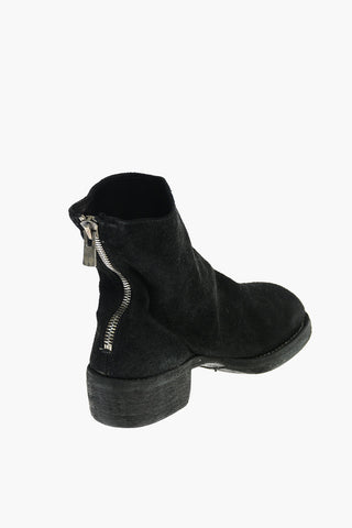 Stivaletti HORSE REVERSE in Suede con Zip Posteriore