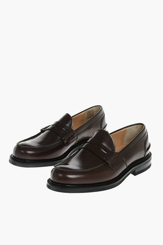Rubber Sole PEMBREY Leather Penny Loafers