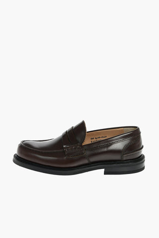 Rubber Sole PEMBREY Leather Penny Loafers