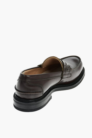 Rubber Sole PEMBREY Leather Penny Loafers