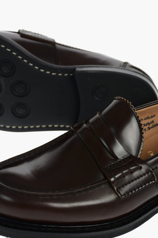 Rubber Sole PEMBREY Leather Penny Loafers