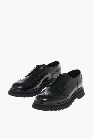 Carrion Sole Leather Brogue Derby Shoes