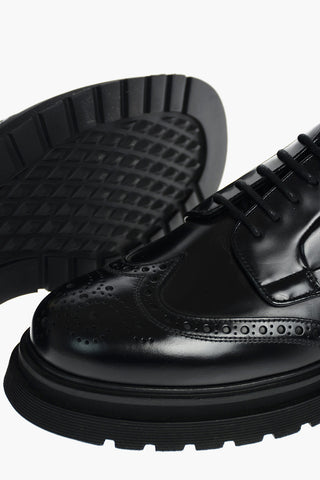 Carrion Sole Leather Brogue Derby Shoes