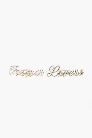 set 2 anelli in metallo con scritta Forever Lovers