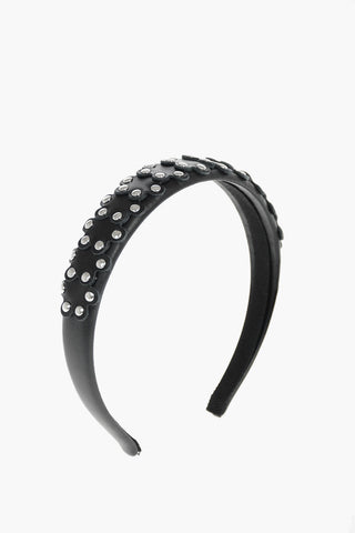 leather hairband with studs