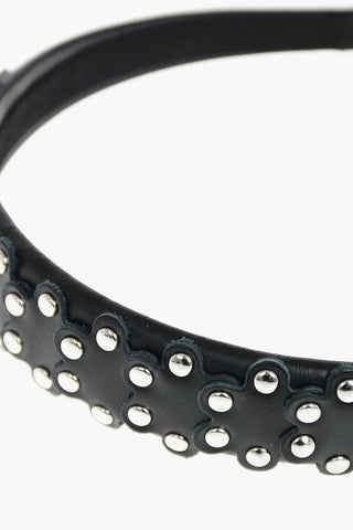 leather hairband with studs