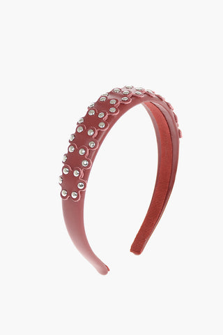 cerchietto per capelli in pelle con borchie