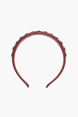cerchietto per capelli in pelle con borchie