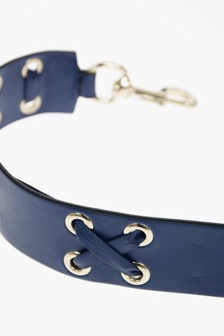leather lace up shoulder strap for bag
