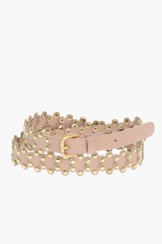 30mm studded leather belt