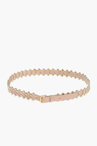 30mm studded leather belt