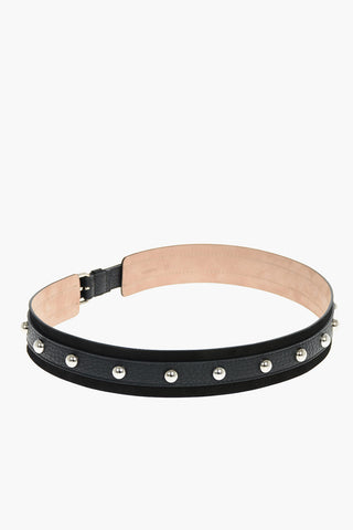 40mm leather belt with studs
