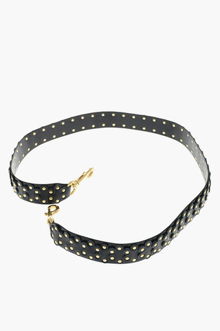 leather shoulder strap with studs