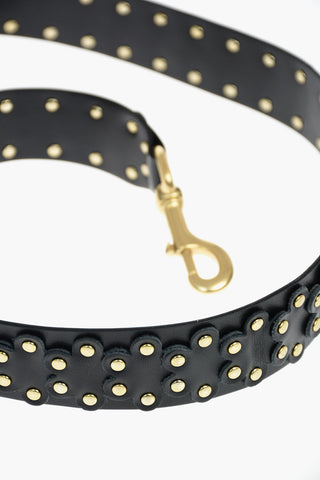 leather shoulder strap with studs