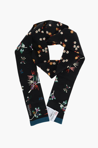 floral patterned silk foulard