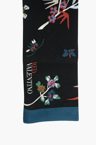 floral patterned silk foulard