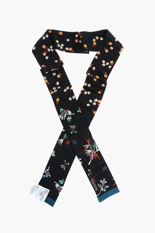 floral patterned silk foulard