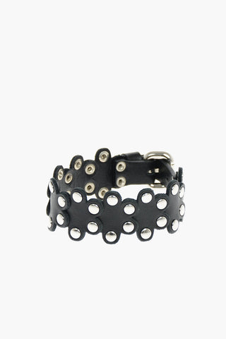 leather bracelet with studs