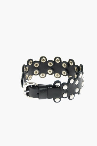 leather bracelet with studs