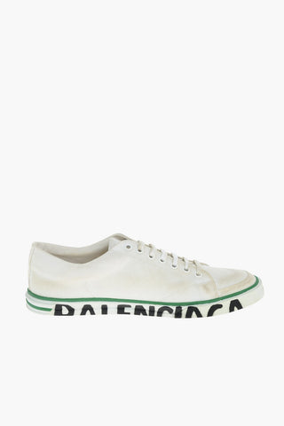 Logo Sole Lived-in Canvas Lace-up Sneakers
