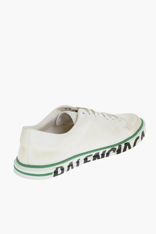 Logo Sole Lived-in Canvas Lace-up Sneakers
