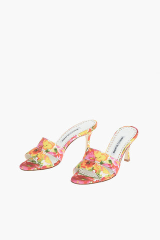 Floral Patterned IACOPO Fabric Mules 7cm