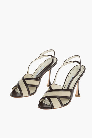 Sandali Slingback PELICANA in Lino 10cm