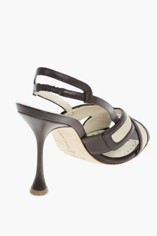 Sandali Slingback PELICANA in Lino 10cm