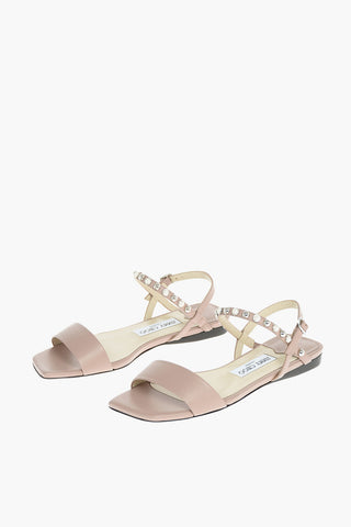 Bead Leather AADRA Flat Sandals