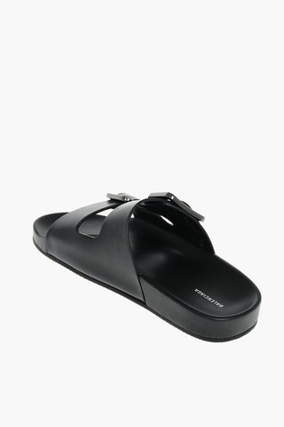 Double-Buckle MALLORCA Nappa Slippers