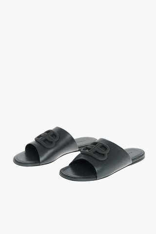 Leather OVAL BB Slippers
