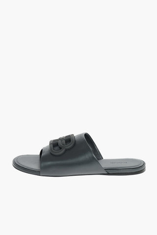 Leather OVAL BB Slippers