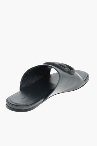 Leather OVAL BB Slippers