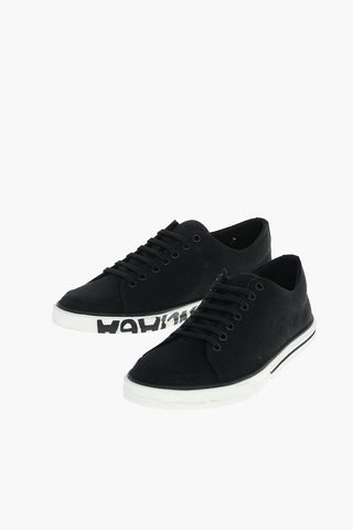 Logo Sole Canvas Lace-up Sneakers
