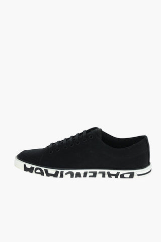 Logo Sole Canvas Lace-up Sneakers