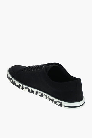 Logo Sole Canvas Lace-up Sneakers