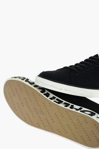 Logo Sole Canvas Lace-up Sneakers