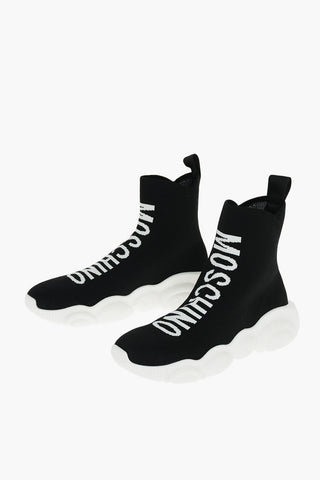 COUTURE! Logo Stretch Fabric Sock Sneakers
