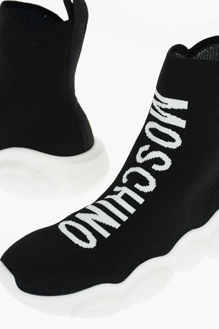 COUTURE! Logo Stretch Fabric Sock Sneakers
