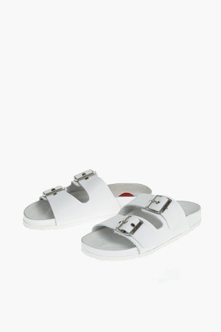 LOVE Slippers in Pelle con Doppia Fibbia