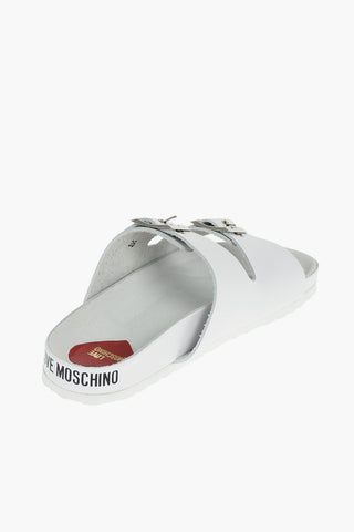 LOVE Slippers in Pelle con Doppia Fibbia