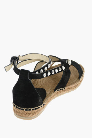 Raffia Sole DENISE Suede Flat Sandals