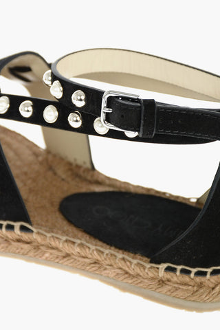 Raffia Sole DENISE Suede Flat Sandals
