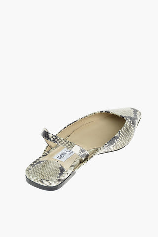 Python Printed Leather GINI Slingback Ballet Flats