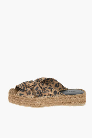 Raffia Sole DAJA Animal Patterned Suede Platform Slippers