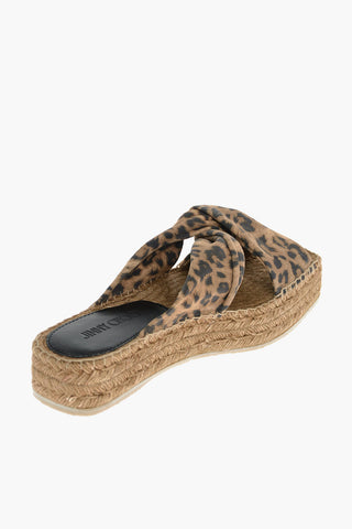 Raffia Sole DAJA Animal Patterned Suede Platform Slippers