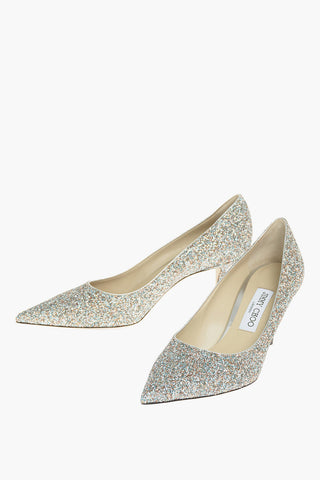 Stiletto Heel LOVE Glittery Pumps 7cm