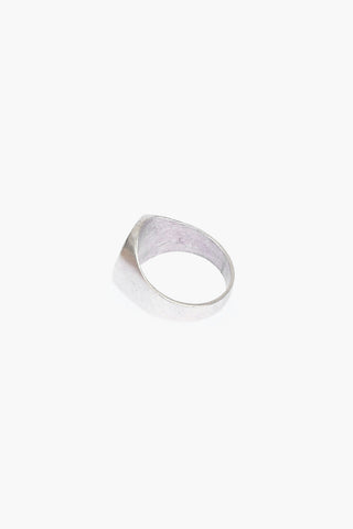 metal CROSS ring with enamelled logo
