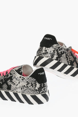 sneakers NEW ARROW LOW VULCANIZED in pelle stampa pitone
