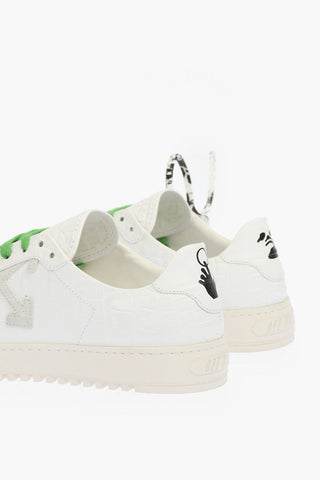 crocodile patterned leather sneakers